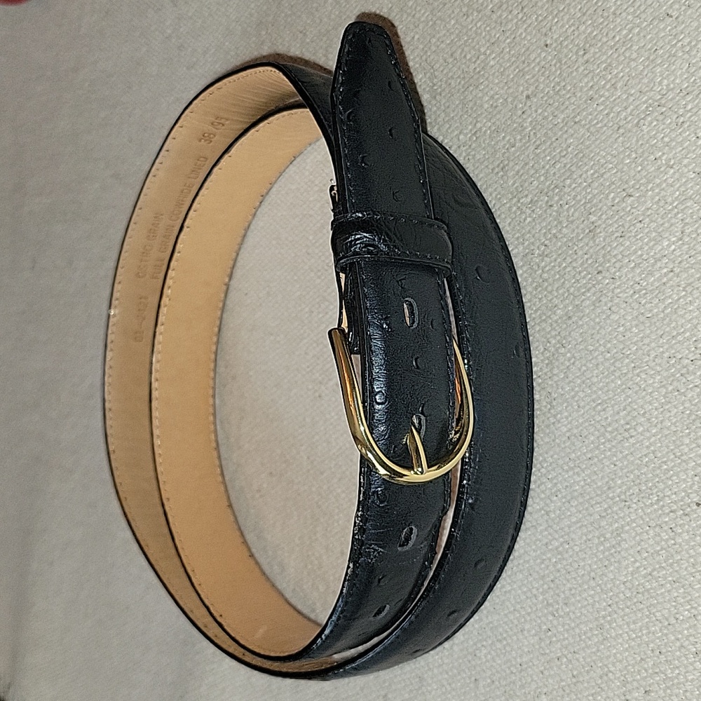 Full Grain Ostrich Leather Belt Men's Size 38